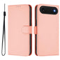 Skin Feel Solid Color Leather Phone Case with Lanyard, For iPhone Air