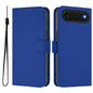Skin Feel Solid Color Leather Phone Case with Lanyard