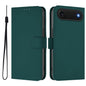 Skin Feel Solid Color Leather Phone Case with Lanyard