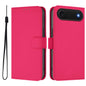 Skin Feel Solid Color Leather Phone Case with Lanyard, For iPhone Air