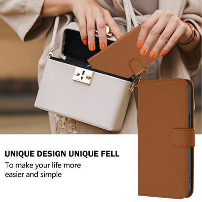 Skin Feel Solid Color Leather Phone Case with Lanyard, For iPhone 17 Pro Max