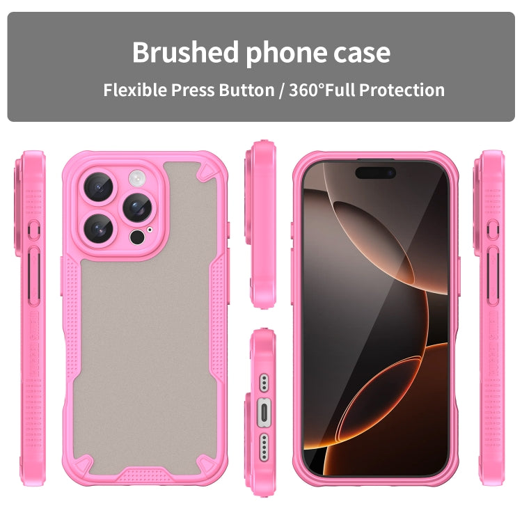 Armor Glaze PC Hybrid TPU Phone Case, For iPhone 16 Pro Max, For iPhone 16 Pro, For iPhone 16 Plus, For iPhone 16