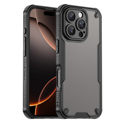 Armor Glaze PC Hybrid TPU Phone Case, For iPhone 16 Pro Max, For iPhone 16 Pro, For iPhone 16 Plus, For iPhone 16