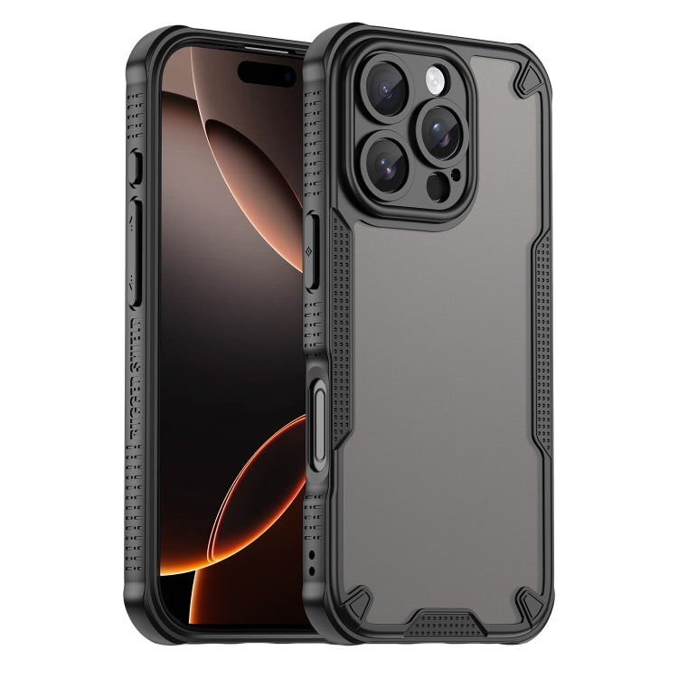 Armor Glaze PC Hybrid TPU Phone Case, For iPhone 16 Pro Max, For iPhone 16 Pro, For iPhone 16 Plus, For iPhone 16