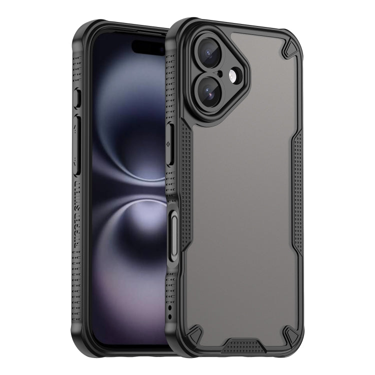 Armor Glaze PC Hybrid TPU Phone Case, For iPhone 16, For iPhone 15 Pro Max, For iPhone 15 Pro, For iPhone 15 Plus