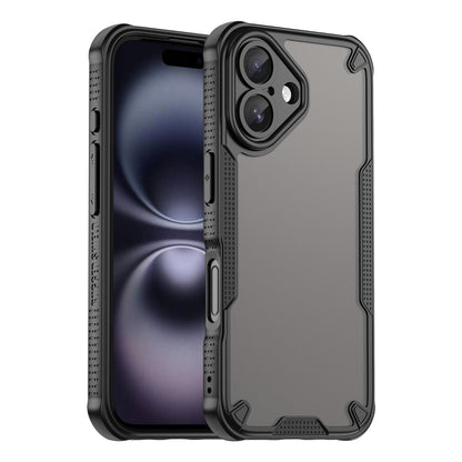 Armor Glaze PC Hybrid TPU Phone Case, For iPhone 16, For iPhone 15 Pro Max, For iPhone 15 Pro, For iPhone 15 Plus