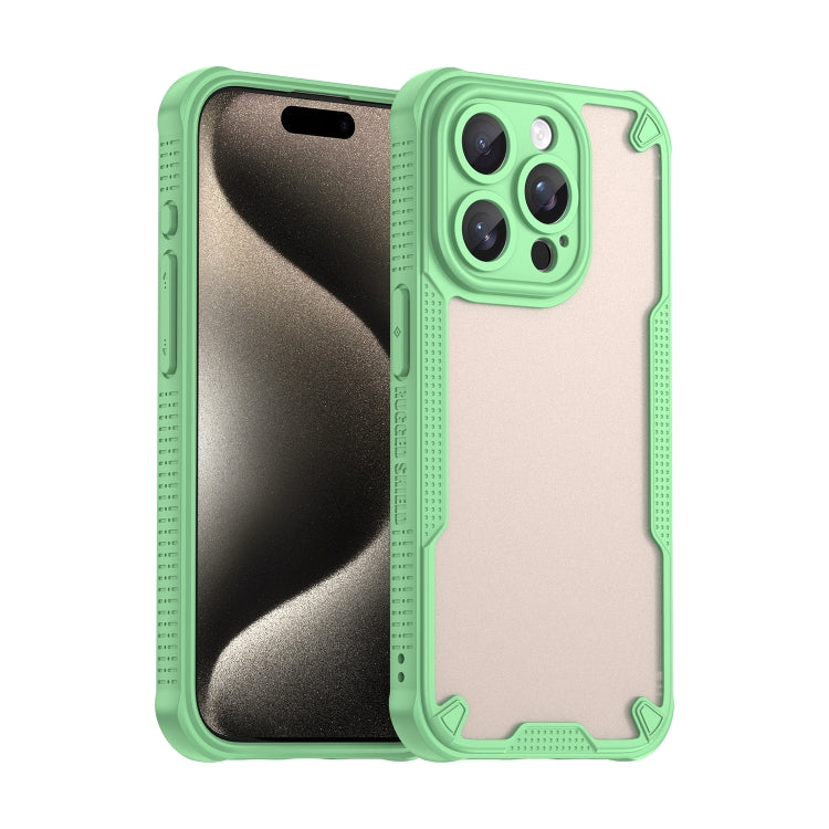 Armor Glaze PC Hybrid TPU Phone Case, For iPhone 16, For iPhone 15 Pro Max, For iPhone 15 Pro, For iPhone 15 Plus
