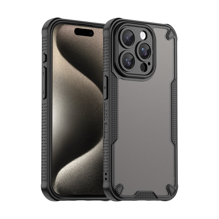 Armor Glaze PC Hybrid TPU Phone Case, For iPhone 16, For iPhone 15 Pro Max, For iPhone 15 Pro, For iPhone 15 Plus