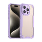 Armor Glaze PC Hybrid TPU Phone Case, For iPhone 16, For iPhone 15 Pro Max, For iPhone 15 Pro, For iPhone 15 Plus