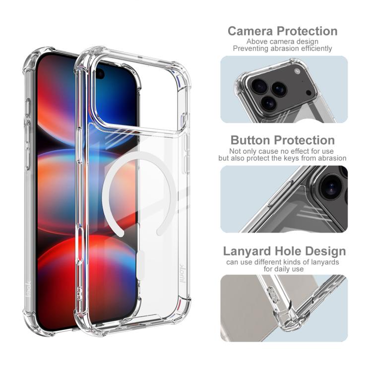 IMAK Space Shield PC + TPU Airbag Shockproof MagSafe Phone Case, For iPhone 18 Pro / 17 Pro, For iPhone 18 Pro Max / 17 Pro Max, For iPhone 17 Air, For iPhone 16 Pro, For iPhone 16