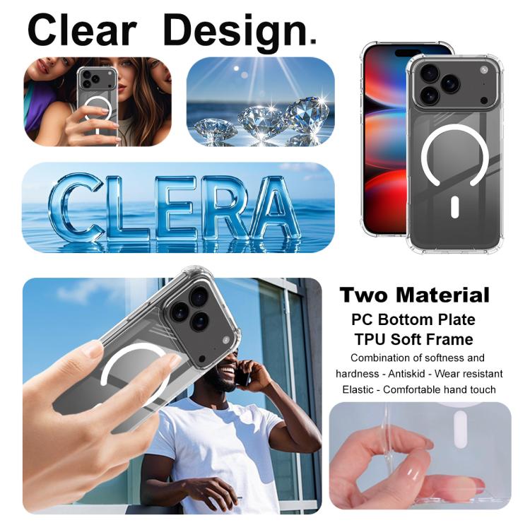 IMAK Space Shield PC + TPU Airbag Shockproof MagSafe Phone Case, For iPhone 18 Pro / 17 Pro, For iPhone 18 Pro Max / 17 Pro Max, For iPhone 17 Air, For iPhone 16 Pro, For iPhone 16