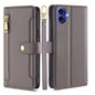 Sheep Texture Cross-body Zipper Wallet Leather Phone Case, For iPhone Air, For iPhone 16 Pro Max, For iPhone 16 Pro, For iPhone 16 Plus
