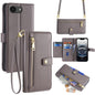 Sheep Texture Cross-body Zipper Wallet Leather Phone Case, For iPhone 18 Pro / 17 Pro, For iPhone 18 Pro Max / 17 Pro Max, For iPhone 17e / 16e, For iPhone 17