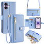 Sheep Texture Cross-body Zipper Wallet Leather Phone Case, For iPhone 17e / 16e, For iPhone 17 Pro Max, For iPhone 17 Pro, For iPhone 17