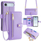 Sheep Texture Cross-body Zipper Wallet Leather Phone Case, For iPhone Air, For iPhone 16 Pro Max, For iPhone 16 Pro, For iPhone 16 Plus