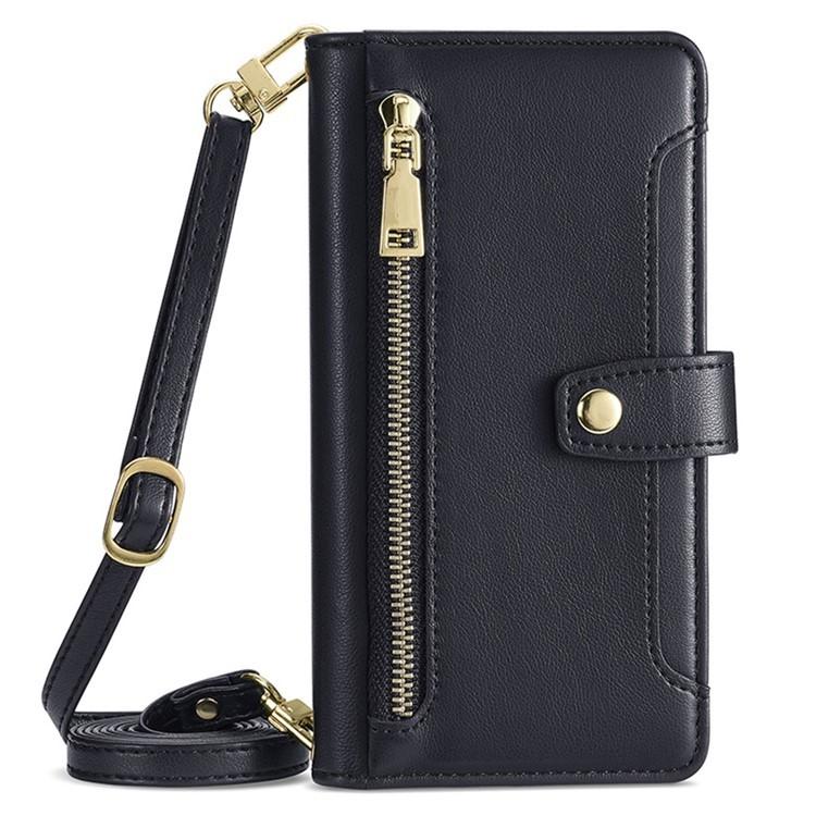 Sheep Texture Cross-body Zipper Wallet Leather Phone Case, For iPhone 18 Pro / 17 Pro, For iPhone 18 Pro Max / 17 Pro Max, For iPhone 17e / 16e, For iPhone 17