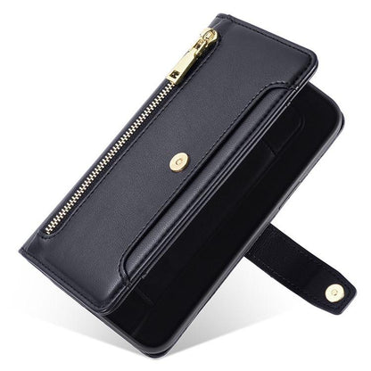 Sheep Texture Cross-body Zipper Wallet Leather Phone Case, For iPhone 18 Pro / 17 Pro, For iPhone 18 Pro Max / 17 Pro Max, For iPhone 17e / 16e, For iPhone 17