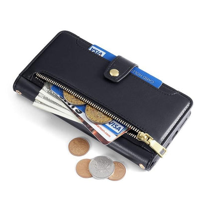 Sheep Texture Cross-body Zipper Wallet Leather Phone Case, For iPhone 18 Pro / 17 Pro, For iPhone 18 Pro Max / 17 Pro Max, For iPhone 17e / 16e, For iPhone 17