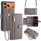 Sheep Texture Cross-body Zipper Wallet Leather Phone Case, For iPhone 18 Pro / 17 Pro, For iPhone 18 Pro Max / 17 Pro Max, For iPhone 17e / 16e, For iPhone 17