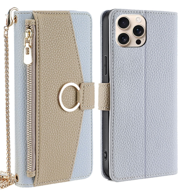 Crossbody Litchi Texture Leather Phone Case, For iPhone Air, For iPhone 16 Pro Max, For iPhone 16 Pro, For iPhone 16 Plus