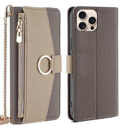 Crossbody Litchi Texture Leather Phone Case, For iPhone Air, For iPhone 16 Pro Max, For iPhone 16 Pro, For iPhone 16 Plus