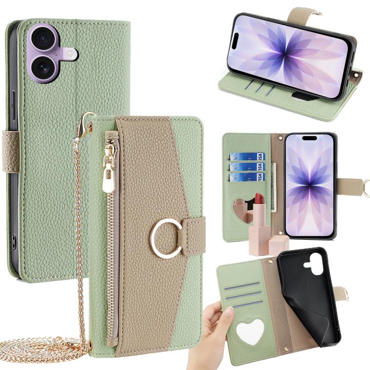 Crossbody Litchi Texture Leather Phone Case, For iPhone 18 Pro / 17 Pro, For iPhone 18 Pro Max / 17 Pro Max, For iPhone 17e / 16e, For iPhone 17