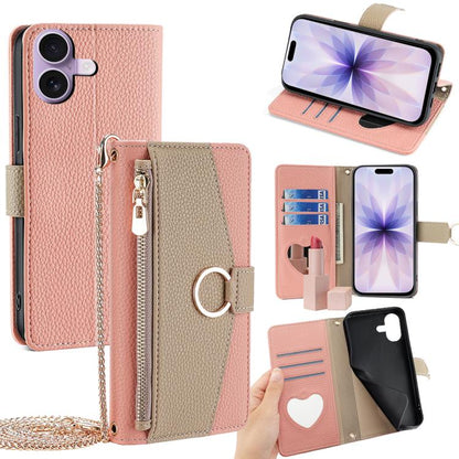 Crossbody Litchi Texture Leather Phone Case, For iPhone 18 Pro / 17 Pro, For iPhone 18 Pro Max / 17 Pro Max, For iPhone 17e / 16e, For iPhone 17