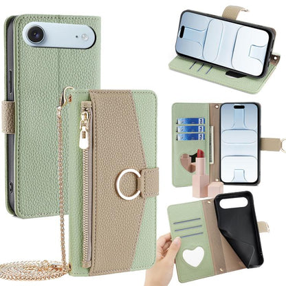 Crossbody Litchi Texture Leather Phone Case, For iPhone Air, For iPhone 16 Pro Max, For iPhone 16 Pro, For iPhone 16 Plus