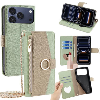 Crossbody Litchi Texture Leather Phone Case, For iPhone 18 Pro / 17 Pro, For iPhone 18 Pro Max / 17 Pro Max, For iPhone 17e / 16e, For iPhone 17