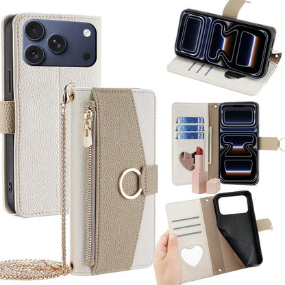 Crossbody Litchi Texture Leather Phone Case, For iPhone 18 Pro / 17 Pro, For iPhone 18 Pro Max / 17 Pro Max, For iPhone 17e / 16e, For iPhone 17