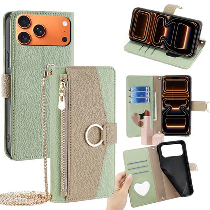 Crossbody Litchi Texture Leather Phone Case, For iPhone 18 Pro / 17 Pro, For iPhone 18 Pro Max / 17 Pro Max, For iPhone 17e / 16e, For iPhone 17