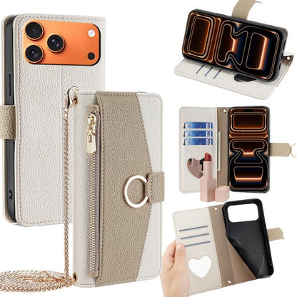 Crossbody Litchi Texture Leather Phone Case, For iPhone 18 Pro / 17 Pro, For iPhone 18 Pro Max / 17 Pro Max, For iPhone 17e / 16e, For iPhone 17