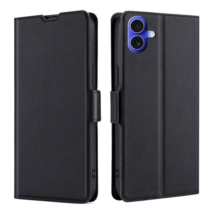 Ultra-thin Voltage Side Buckle Horizontal Flip Leather Phone Case, For iPhone 16 Pro, For iPhone 16 Plus, For iPhone 16