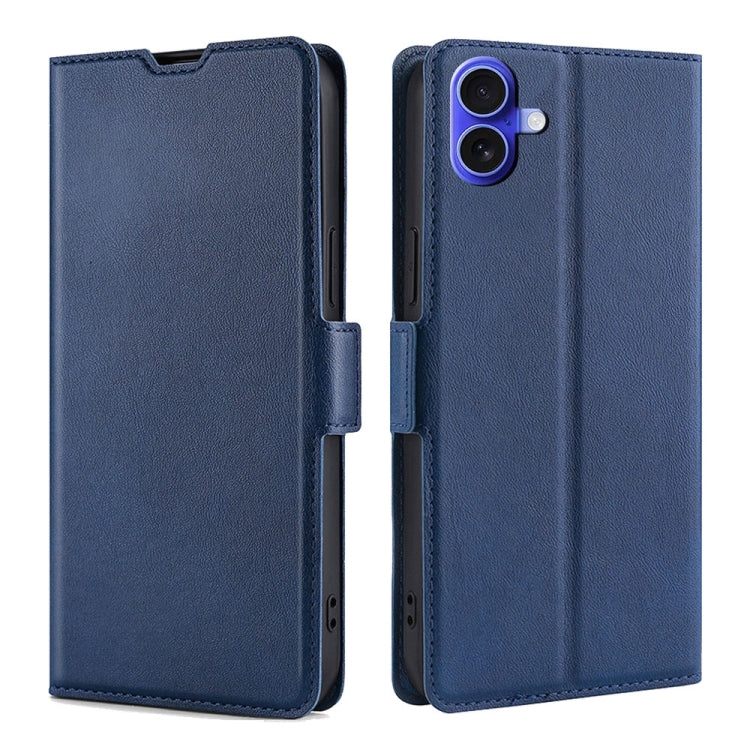 Ultra-thin Voltage Side Buckle Horizontal Flip Leather Phone Case, For iPhone 16 Pro, For iPhone 16 Plus, For iPhone 16