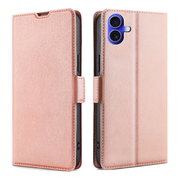 Ultra-thin Voltage Side Buckle Horizontal Flip Leather Phone Case, For iPhone 16 Pro, For iPhone 16 Plus, For iPhone 16