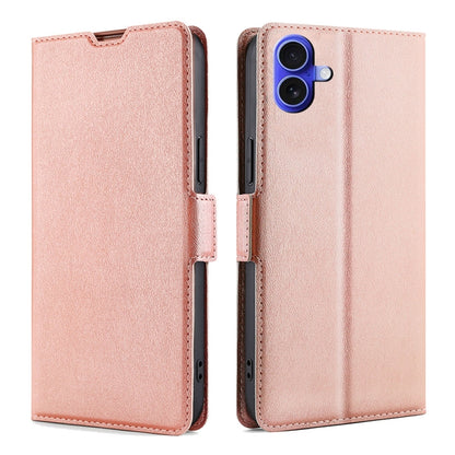 Ultra-thin Voltage Side Buckle Horizontal Flip Leather Phone Case, For iPhone 16 Pro, For iPhone 16 Plus, For iPhone 16