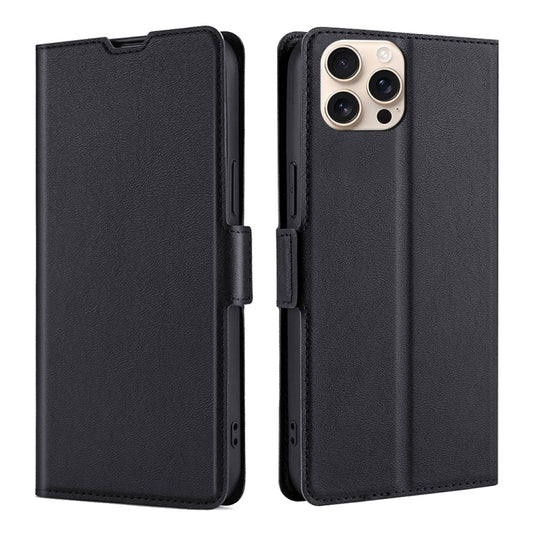 Ultra-thin Voltage Side Buckle Horizontal Flip Leather Phone Case, For iPhone 16 Pro, For iPhone 16 Plus, For iPhone 16