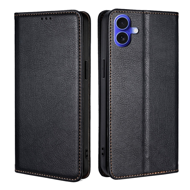 Gloss Oil Solid Color Magnetic Leather Phone Case, For iPhone Air, For iPhone 16 Pro Max, For iPhone 16 Pro, For iPhone 16 Plus