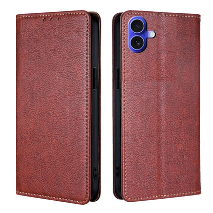 Gloss Oil Solid Color Magnetic Leather Phone Case, For iPhone Air, For iPhone 16 Pro Max, For iPhone 16 Pro, For iPhone 16 Plus