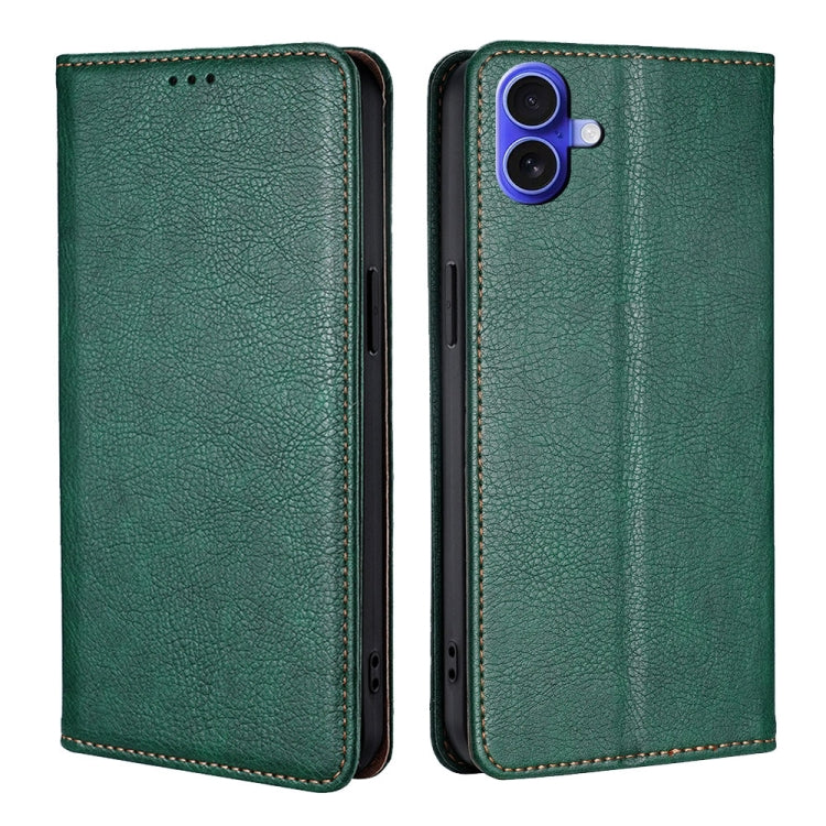Gloss Oil Solid Color Magnetic Leather Phone Case, For iPhone Air, For iPhone 16 Pro Max, For iPhone 16 Pro, For iPhone 16 Plus