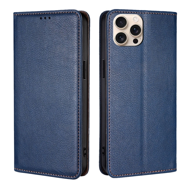 Gloss Oil Solid Color Magnetic Leather Phone Case, For iPhone Air, For iPhone 16 Pro Max, For iPhone 16 Pro, For iPhone 16 Plus