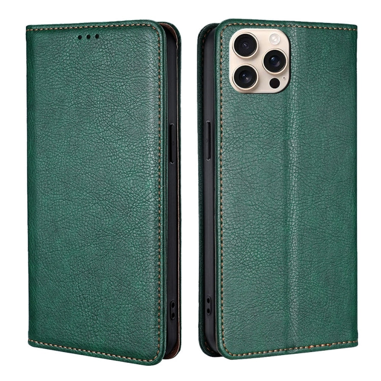 Gloss Oil Solid Color Magnetic Leather Phone Case, For iPhone Air, For iPhone 16 Pro Max, For iPhone 16 Pro, For iPhone 16 Plus