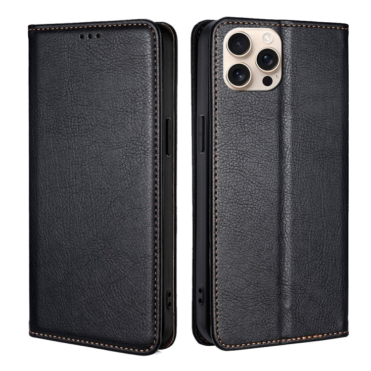 Gloss Oil Solid Color Magnetic Leather Phone Case, For iPhone Air, For iPhone 16 Pro Max, For iPhone 16 Pro, For iPhone 16 Plus