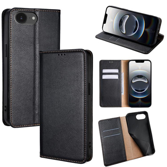 Gloss Oil Solid Color Magnetic Leather Phone Case, For iPhone 17e / 16e, For iPhone 17 Pro Max, For iPhone 17 Pro, For iPhone 17