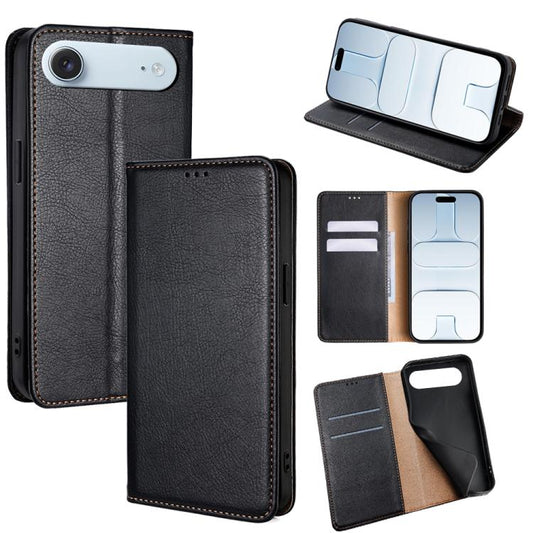 Gloss Oil Solid Color Magnetic Leather Phone Case, For iPhone Air, For iPhone 16 Pro Max, For iPhone 16 Pro, For iPhone 16 Plus