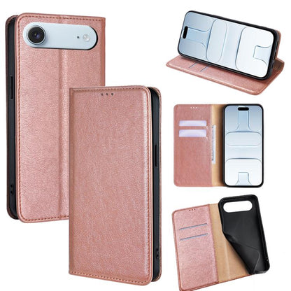 Gloss Oil Solid Color Magnetic Leather Phone Case, For iPhone Air, For iPhone 16 Pro Max, For iPhone 16 Pro, For iPhone 16 Plus