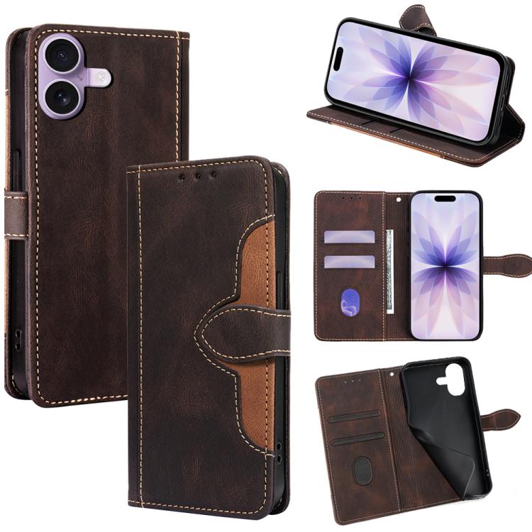 Skin Feel Magnetic Buckle Leather Phone Case, For iPhone 18 Pro / 17 Pro, For iPhone 18 Pro Max / 17 Pro Max, For iPhone 17, For iPhone Air, For iPhone 17e / 16e, For iPhone 16 Pro Max
