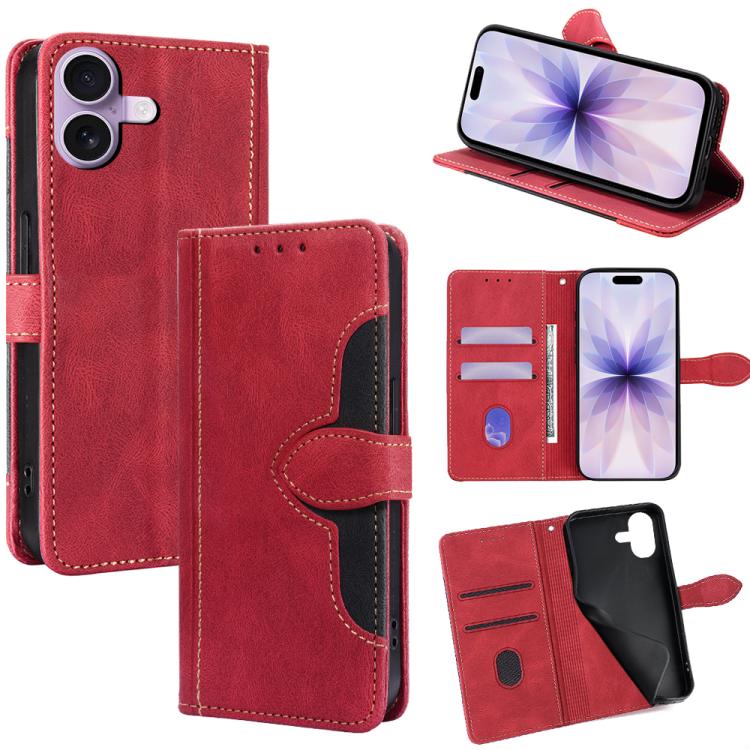 Skin Feel Magnetic Buckle Leather Phone Case, For iPhone 18 Pro / 17 Pro, For iPhone 18 Pro Max / 17 Pro Max, For iPhone 17, For iPhone Air, For iPhone 17e / 16e, For iPhone 16 Pro Max