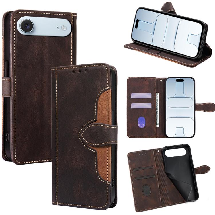 Skin Feel Magnetic Buckle Leather Phone Case, For iPhone 18 Pro / 17 Pro, For iPhone 18 Pro Max / 17 Pro Max, For iPhone 17, For iPhone Air, For iPhone 17e / 16e, For iPhone 16 Pro Max