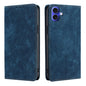RFID Anti-theft Brush Magnetic Leather Phone Case, For iPhone Air, For iPhone 16 Pro Max, For iPhone 16 Pro, For iPhone 16 Plus